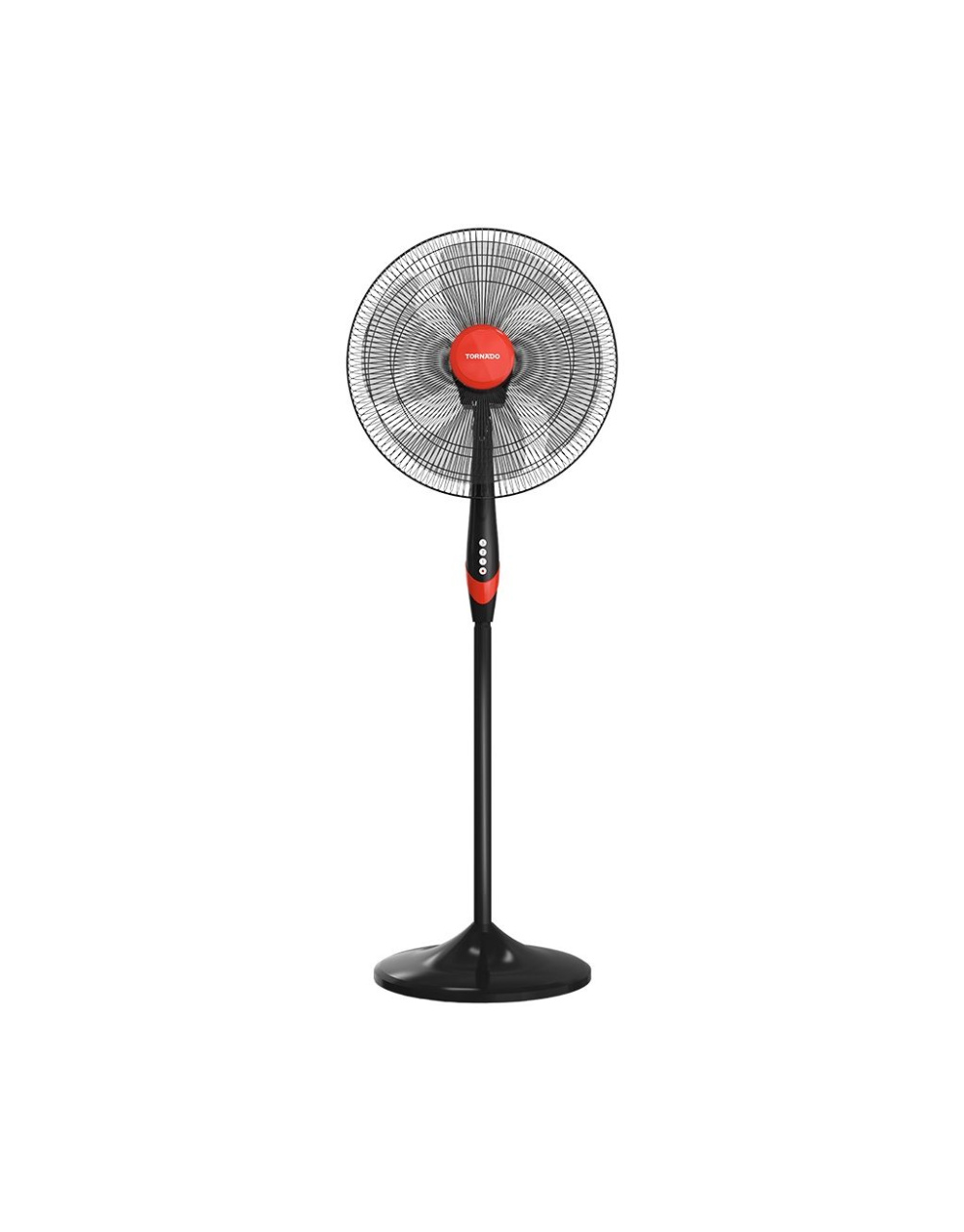 tornado-stand-fan-18-inch-4-plastic-blades-3-speeds-black-color-tsf-18xw-front